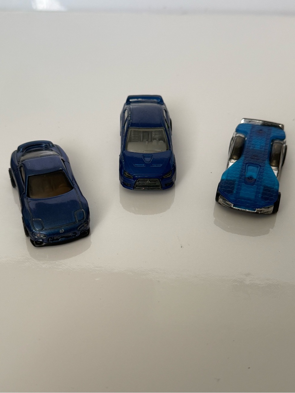 Hotwheels Collectable Diecast Cars Lot Of 3 Rx7  Lancer Evolution  Solar Byte